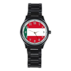 Flag Of The Republic Of Yucatán Stainless Steel Round Watch by abbeyz71