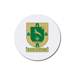 Flag Of State Of Yucatán Rubber Coaster (round)  by abbeyz71