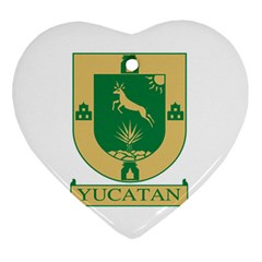 Flag Of State Of Yucatán Heart Ornament (two Sides) by abbeyz71