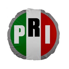 Logo Of Partido Revolucionario Institucional - Pri Standard 15  Premium Flano Round Cushions by abbeyz71