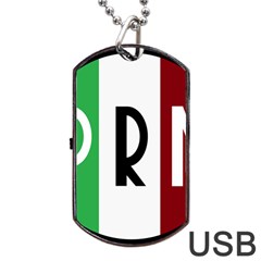 Logo Partido De La Revolucion Mexicana, 1938-1946 Dog Tag Usb Flash (one Side) by abbeyz71