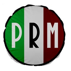 Logo Partido De La Revolucion Mexicana, 1938-1946 Large 18  Premium Flano Round Cushions by abbeyz71