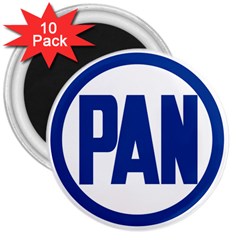 Logo Of Mexican National Action Party 3  Magnets (10 Pack)  by abbeyz71