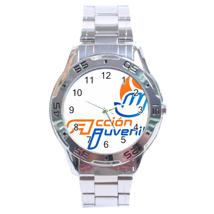 Logo of Youth Wing of National Action Party of Mexico Stainless Steel Analogue Watch