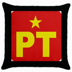 Logo of Mexico s Labor Party Throw Pillow Case (Black)
