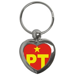 Logo of Mexico s Labor Party Key Chain (Heart)