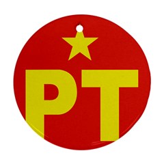 Logo of Mexico s Labor Party Round Ornament (Two Sides)