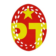 Logo of Mexico s Labor Party Ornament (Oval Filigree)