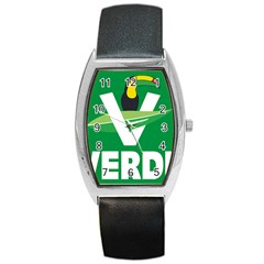 Logo Of Ecologist Green Party Of Mexico Barrel Style Metal Watch by abbeyz71