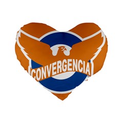 Convergencia Logo, 2002-2011 Standard 16  Premium Heart Shape Cushions