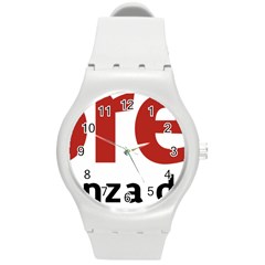 Logo Of Mexico The National Regeneration Movement Party Round Plastic Sport Watch (m) by abbeyz71