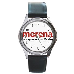 Logo Of Mexico The National Regeneration Movement Party Round Metal Watch by abbeyz71