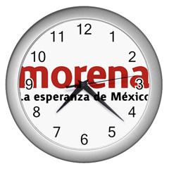 Logo Of Mexico The National Regeneration Movement Party Wall Clock (silver) by abbeyz71