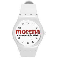 Logo Of Mexico The National Regeneration Movement Party Round Plastic Sport Watch (m) by abbeyz71