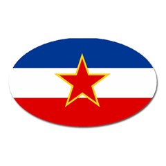 Flag Of Yugoslavia, 1946-1992 Oval Magnet by abbeyz71