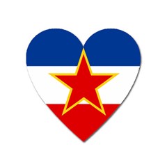 Flag Of Yugoslavia, 1946-1992 Heart Magnet by abbeyz71