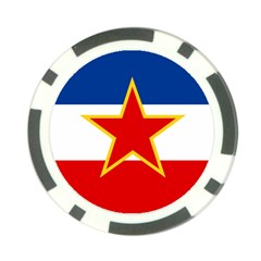 Flag Of Yugoslavia, 1946-1992 Poker Chip Card Guard by abbeyz71