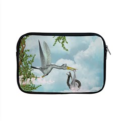 Funny Stork With Creepy Snake Baby Apple Macbook Pro 15  Zipper Case by FantasyWorld7