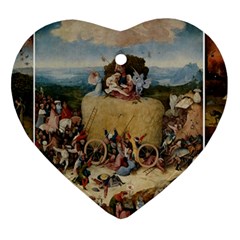 Heronimus Bosch The Haywagon 2 Ornament (heart)