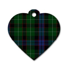 Abercrombie Tartan Dog Tag Heart (two Sides)