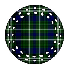 Tweedside District Tartan Ornament (round Filigree)