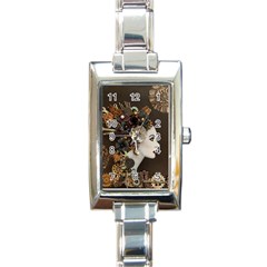 Mechanical Beauty  Rectangle Italian Charm Watch by CKArtCreations