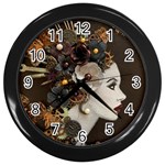 Mechanical Beauty  Wall Clock (Black) Front