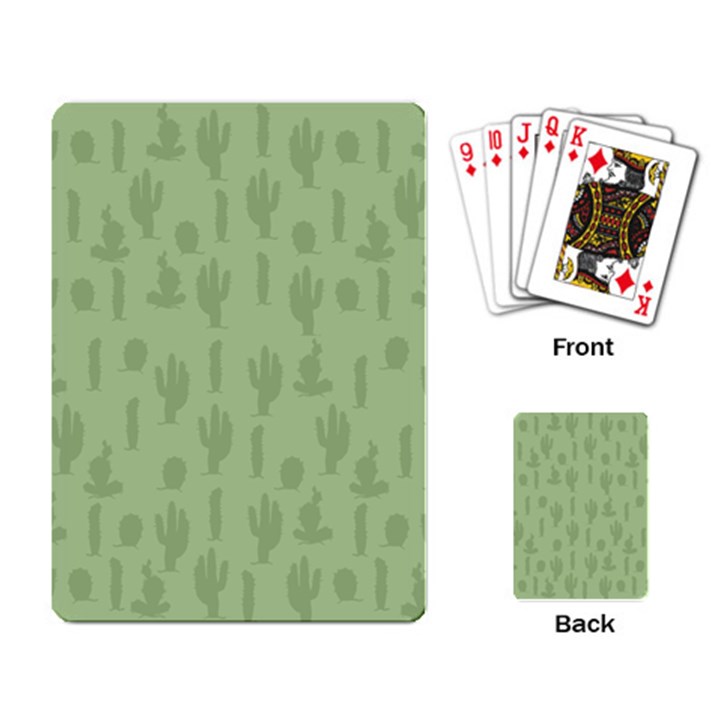 Cactus pattern Playing Cards Single Design