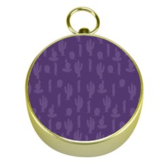 Cactus Pattern Gold Compasses