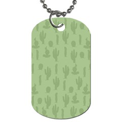 Cactus Pattern Dog Tag (one Side) by Valentinaart