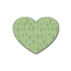 Cactus Pattern Heart Coaster (4 Pack) 