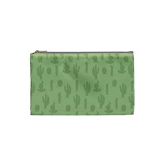 Cactus Pattern Cosmetic Bag (small) by Valentinaart