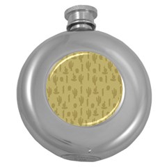 Cactus Pattern Round Hip Flask (5 Oz) by Valentinaart