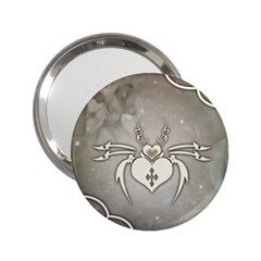 Wonderful Decorative Spider With Hearts 2 25  Handbag Mirrors by FantasyWorld7