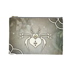 Wonderful Decorative Spider With Hearts Cosmetic Bag (large) by FantasyWorld7