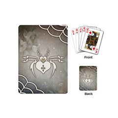 Wonderful Decorative Spider With Hearts Playing Cards Single Design (mini) by FantasyWorld7