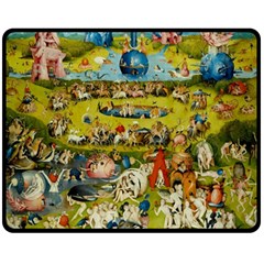 Hieronymus Bosch The Garden Of Earthly Delights Double Sided Fleece Blanket (medium)  by impacteesstreetwearthree