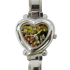 Hieronymus Bosch The Garden Of Earthly Delights (closeup) Hieronymus Bosch The Garden Of Earthly Delights (closeup) 3 Heart Italian Charm Watch by impacteesstreetwearthree