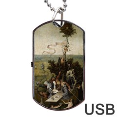 Heronimus Bosch Ship Of Fools Dog Tag Usb Flash (two Sides) by impacteesstreetwearthree