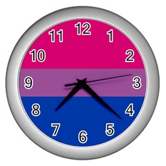 Bisexual Pride Flag Bi Lgbtq Flag Wall Clock (silver) by lgbtnation