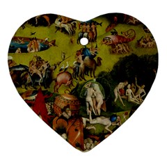 Hieronymus Bosch The Garden Of Earthly Delights (closeup) 3 Ornament (heart) by impacteesstreetwearthree