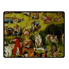 Hieronymus Bosch The Garden Of Earthly Delights (closeup) 3 Double Sided Fleece Blanket (small)  by impacteesstreetwearthree