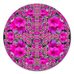 From The Sky Came Flowers In Peace Magnet 5  (round) by pepitasart