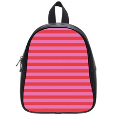 Love Sick - Bubblegum Pink Stripes School Bag (small) by WensdaiAmbrose