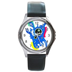 Stars Wassily Kandinsky Round Metal Watch by impacteesstreetwearthree