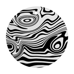 Lines Abstract Distorted Texture Ornament (round)