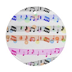 Music Background Music Note Ornament (round)