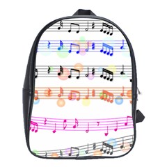 Music Background Music Note School Bag (large) by Pakrebo