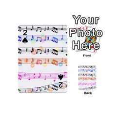 Music Background Music Note Playing Cards 54 Designs (mini) by Pakrebo