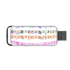 Music Background Music Note Portable Usb Flash (two Sides)